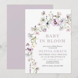 Invitación Bebé en flor jardín de flores silvestres Baby Show