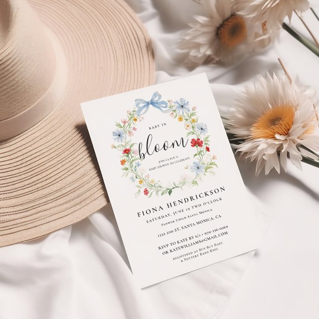 Invitación Bebé en Flor Lluvia de Flores Baby Shower (Subido por el creador)