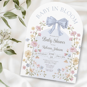 Invitación Bebé en Flor Pastel Dulce Shower de Wildflower par