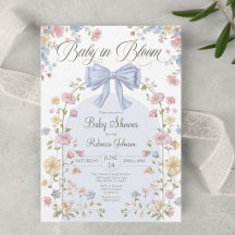 Bebé en Flor Pastel Dulce Shower de Wildflower par