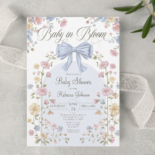 Invitación Bebé en Flor Pastel Dulce Shower de Wildflower par