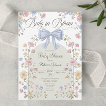 Bebé en Flor Pastel Dulce Shower de Wildflower par