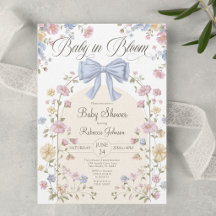 Bebé en Flor Pastel Dulce Shower de Wildflower par