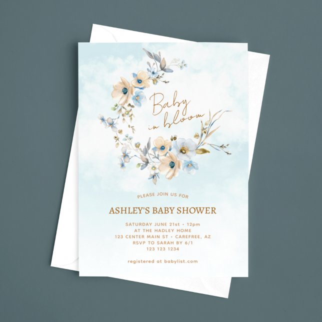 Invitación Bebé en Flor Silvestre Baby Shower (Subido por el creador)