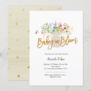 Invitación Bebé en Flor Silvestre Fiesta de Bebé