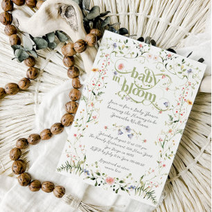 Invitación Bebé en flor silvestre floreciente Baby Shower mod