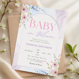 Invitación Bebé en flor silvestre florero Baby Shower