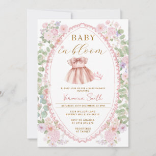 Invitación Bebé en Flor Silvestre Niña Baby Shower