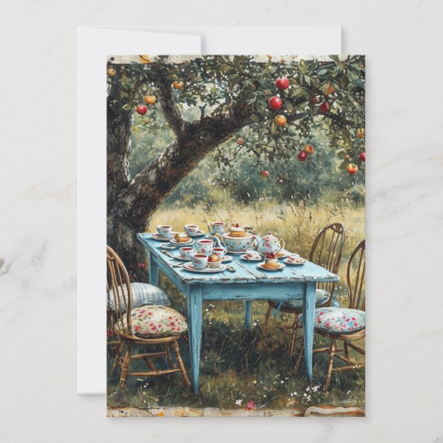 Invitación Bebé en flor | Tema de primavera (Anverso)