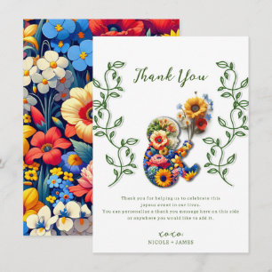 Invitación Bebé en Flor Vinya Floral Baby Shower Agradecimien