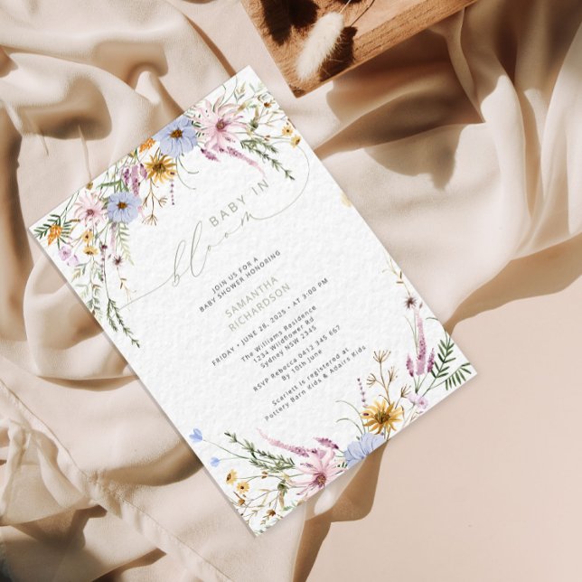 Invitación Bebé en flor Wildflower Baby Shower (Subido por el creador)