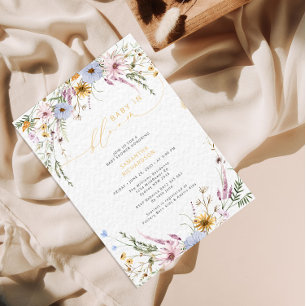 Invitación Bebé en flor Wildflower Baby Shower