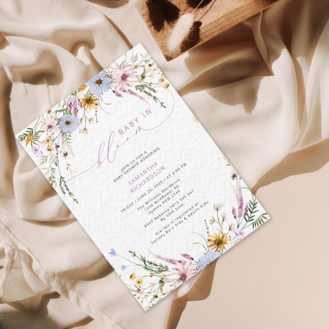 Invitación Bebé en flor Wildflower Baby Shower (Subido por el creador)