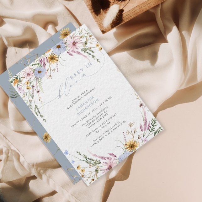 Invitación Bebé en flor Wildflower Baby Shower (Subido por el creador)