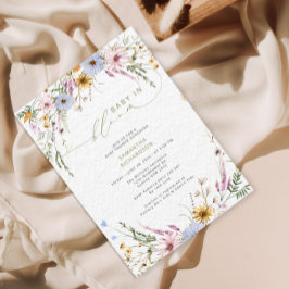 Invitación Bebé en flor Wildflower Baby Shower