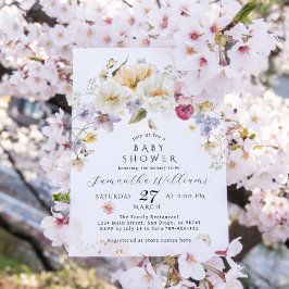 Invitación Bebé en flor Wildflower Rustic Baby Shower