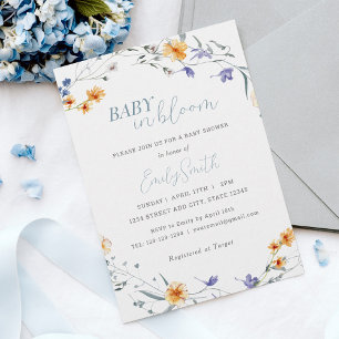 Invitación Bebé en Floración Ducha de Bebé Floral de Primaver