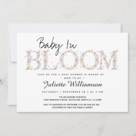 Invitación Bebé en floración Mariposa floral niña Baby Shower