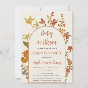 Invitación Bebé en Floración Regadera Flores Silvestres Aquar