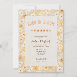 Invitación Bebé en flores apretadas en Bloom ducha de bebé