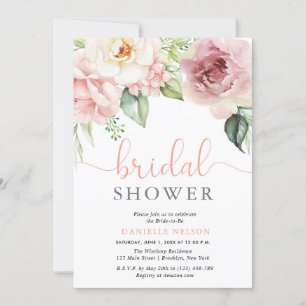 Invitación Bebé en flores florales de sangre ducha de novia