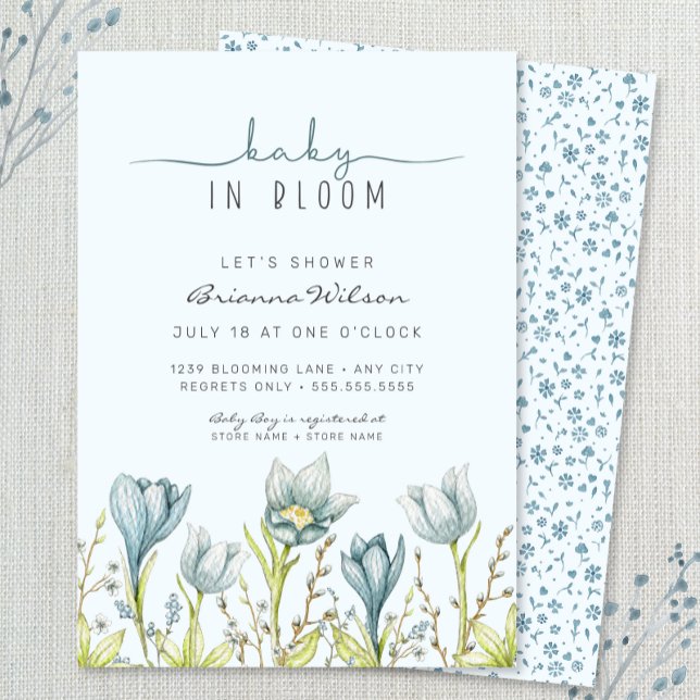 Invitación Bebé en la ducha de bebé de Bloom (Subido por el creador)
