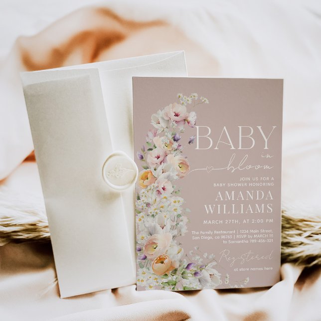 Invitación Bebé en la flor silvestre Bloom Boho Baby Shower (Subido por el creador)