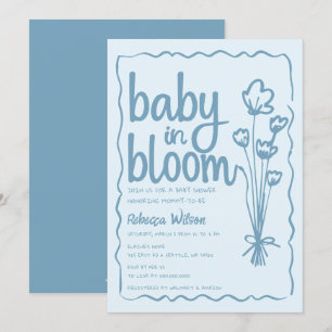 Invitación Bebé en la mano caprichosa de Bloom Drake Boy Baby