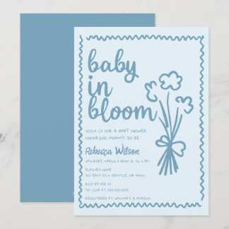 Invitación Bebé en la mano caprichosa de Bloom Drake Boy Baby