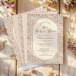 Invitación Bebé en la Moda Bloom Boho Floral Garden Fiesta du
