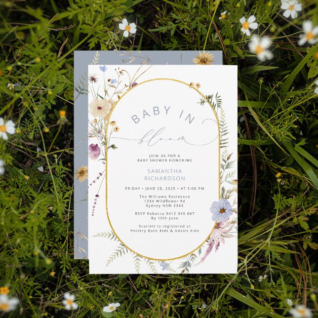 Invitación Bebé en la Moda de florines salvajes Baby Shower (Subido por el creador)
