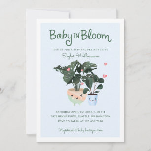 Invitación Bebé en las plantas de protección de madre y bebé