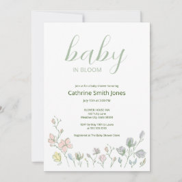 Invitación Bebé en sangre Baby Shower género neutro