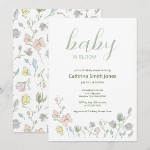 Invitación Bebé en sangre Baby Shower género neutro