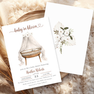 Invitación Bebé en sangre Baby Shower invita a boho neutral