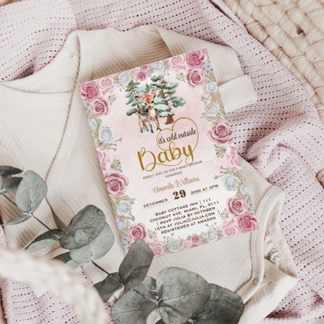 Invitación Bebé es ducha de bebé de flores (Subido por el creador)
