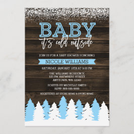Invitación Bebé es muchacho exterior frío Baby Shower de la