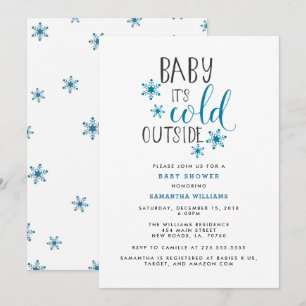 Invitación Bebé es navidad exterior frío Baby Shower