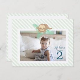 Invitación Bebé eslovaco lindo Fiesta de segundo cumpleaños