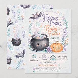 Invitación Bebé Está en Camino Fiesta de Bebé Bruja