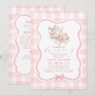 Invitación Bebé está en camino Fiesta de té de Baby Shower To