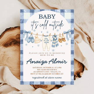 Invitación Bebé Está Frío Afuera Fiesta de Shower de Bebé de