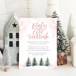 Invitación Bebé, está frío fuera Chica Baby Shower