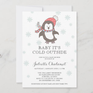 Invitación Bebé, está frío fuera de Baby Shower
