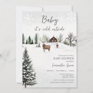 Invitación Bebé, está frío fuera de Baby Shower