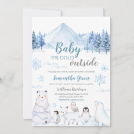 Invitación Bebé, está frío fuera de Baby Shower