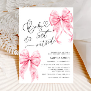 Invitación Bebé, está frío fuera de la Baby Shower Chica de a