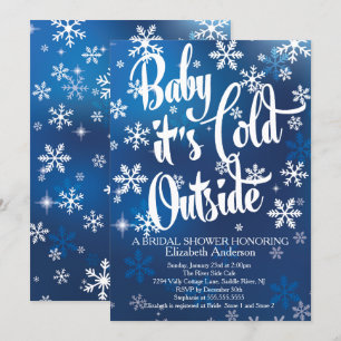 Invitación Bebé, está frío fuera de la ducha de novia