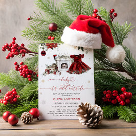 Invitación Bebé, está frío fuera de Navidades Baby Shower