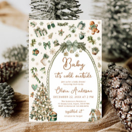 Invitación Bebé, está frío fuera de Navidades Baby Shower